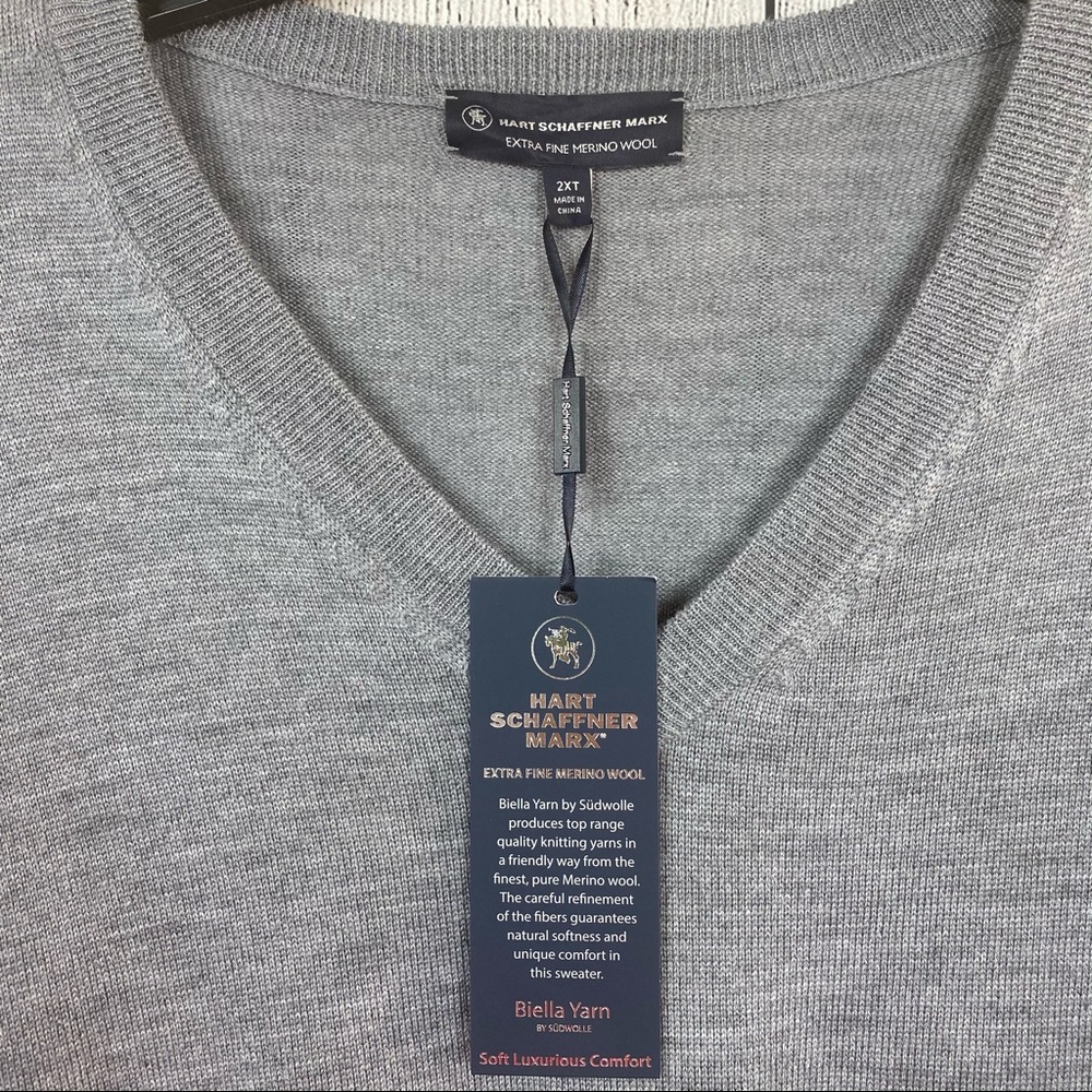 HART SCHAFFNER MARX - Men’s Wool Sweater - 2XT - Picture 5 of 9